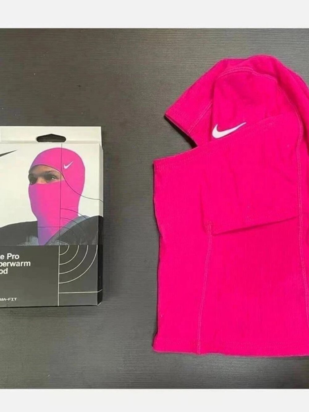 Nike Pro Therma-FIT Hyperwarm Hood Ski Mask Pink Unisex Winter Sports